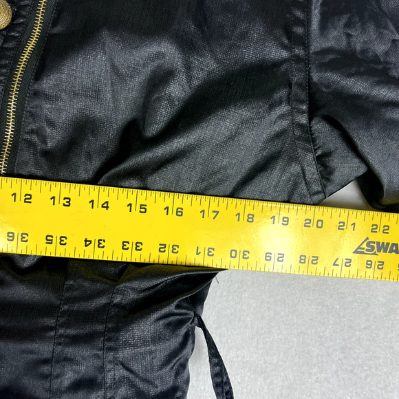 Bogner Snowsuit Jacket Women 12 Black Gold Asymmetrical Zip Missing Belt Vtg - Picture 13 of 14